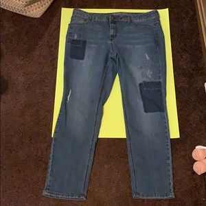 Faded Glory Women's Patchwork Jeans Size